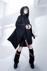 Black [Nameless Blade] Stand Collar Long Sleeves Gothic Prince Ouji Lolita Shorts Set - Product - 4