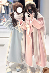 [Cute Bear] Long Sleeves Bowknot Sweet Lolita Long Coat 2 Colors - Product - 3