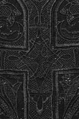 Black Sleeveless Hollow Cross Embroidery Lace Womens Gothic Vest - Product - 5