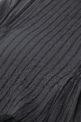 Black Lace Ruffled Stand Collar Bow Sleeveless Triple-Layered Hem Women's Gothic Dress - Product - 19