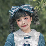 4 Colors Bowknot Lace Lolita KC Headdress - Dark Blue - 4
