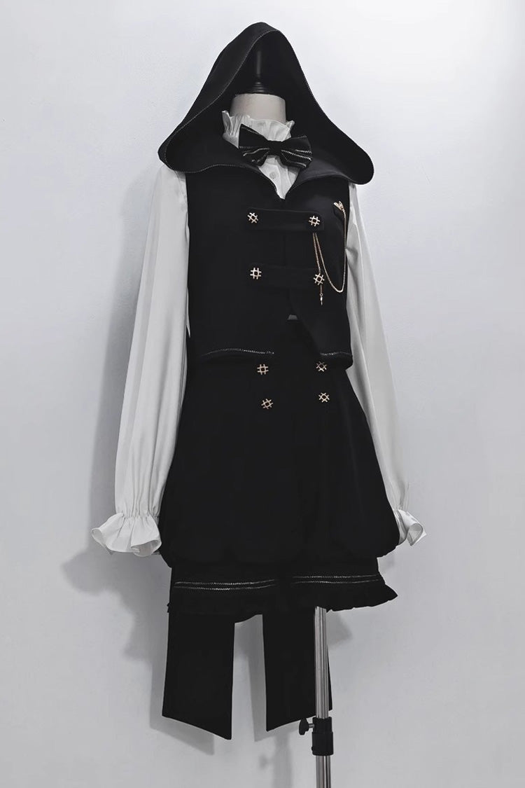 Black Anxious Rabbit Ouji Fashion Gothic Lolita Vest - Product - 5