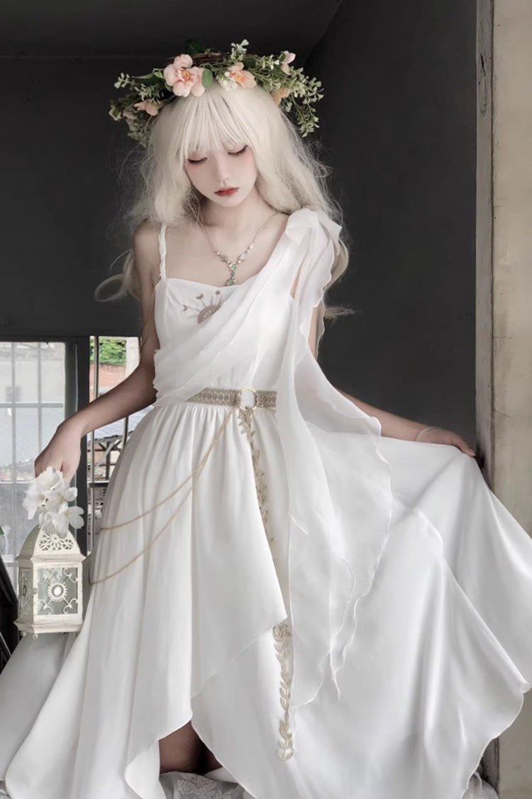 White Sleeveless Tears of Themis Greek Style Gothic Lolita Jsk Dress - Product - 9