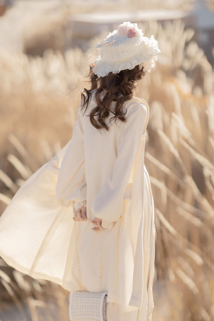 White Chinese Style Bronzing Flower Embroidery Sweet Lolita Jsk Dress - Product - 10