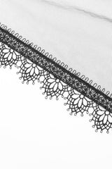 Black Ruffle Lace-Up Women's Gothic Dress - Product - 7