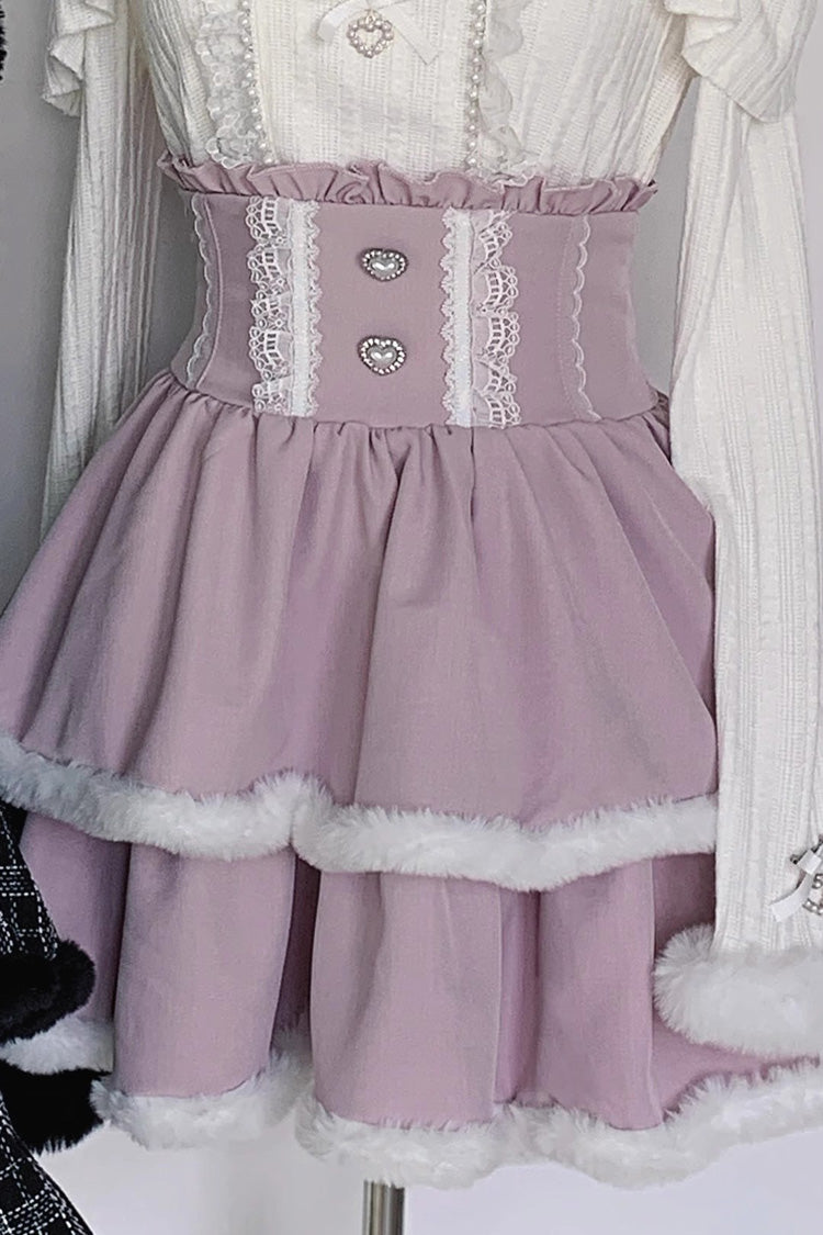 Pink Double-Layered Ruffle Lace Jirai Kei Japanese Skirt - Product - 3