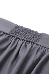 Black High Waisted Women's Gothic Pleated Long Skirt - Product - 16