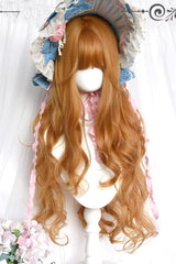 Bright Golden Brown Oil-Painting-Style Vintage Elegant Lolita Long Curly Wig - Bright-Golden-Brown - 1