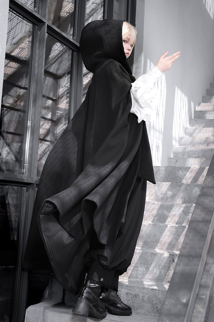 Black [Code 003] Long Sleeves Bow Vintage Elegant Prince Handsome Ouji Lolita Blouse Pants Cloak Set - Product - 10