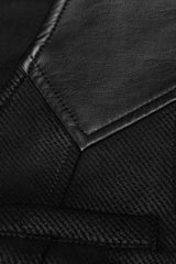 Black Sleeveless Print Stitching Metal Button Mens Steampunk Vest - Product - 7