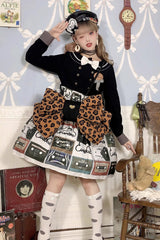 Brown Polka Dot Print Bowknot Shaped Sweet Lolita Backpack - Brown - 9