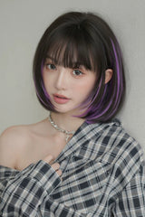 Face-Framing Highlights Layered Short Bob Sweet Lolita Wig 2 Colors - Product - 10