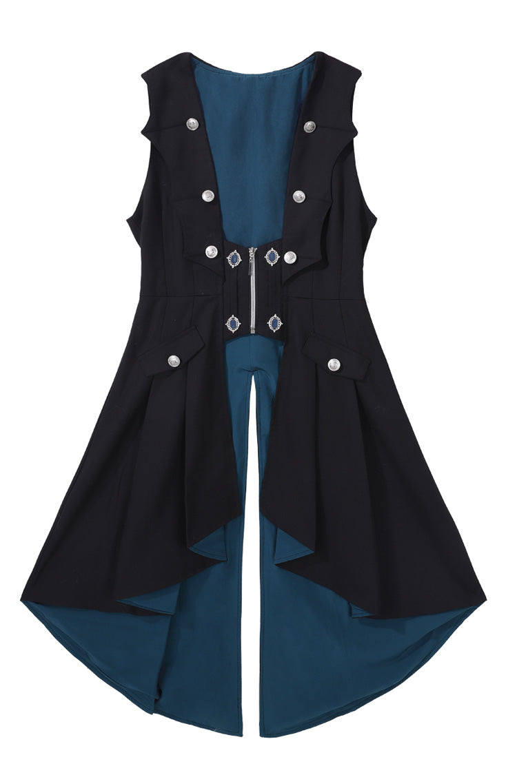 Black [Deep Music] Short Sleeves Gothic Elegant Ouji Lolita Four-piece Set - Product - 10