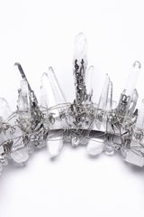 White Irregular Beaded Women's Gothic Crystal Headwear - Product - 6