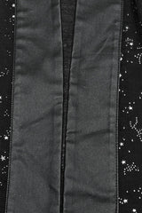 Black Half Sleeves Star Hollow Lace-Up Women's Gothic Coat - Product - 5