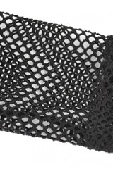 Black Off Shoulder Long Sleeves Lace-Up Mesh Women's Punk Top - Product - 18