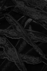 Sleeveless Stitching Lace-Up Mesh Women's Gothic Dress 2 Colors - Product - 6