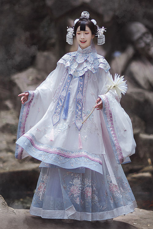 Embroidery Long Coat Horse Noodles Hanfu Dress - Product - 2
