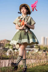 Green Bunny's Spring Journey Ouji Lolita Skirt - Product - 3