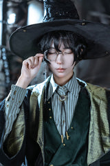 Dark Green Double-breasted Slim Ouji Prince Handsome Lolita Vest - Product - 13