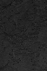 Black Round Collar Long Sleeves Print Stitching Lace Slim Women's Gothic T-Shirt - Product - 8