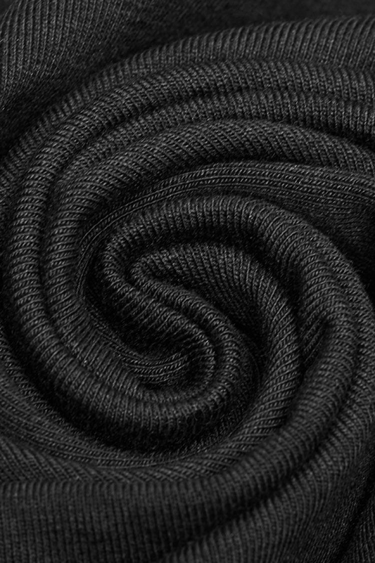 ブラック 長袖 Metal D-バックル ダメージ加工 メンズ スチームパンク T-シャツ 商品画像