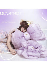 Purple Big Bowknot Metal Heart Nameplate Lolita Backpack - Product - 2