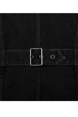 Black Punk Apocalyptic Stand Collar Twill Metal Skull Zip Men's Vest - Product - 7