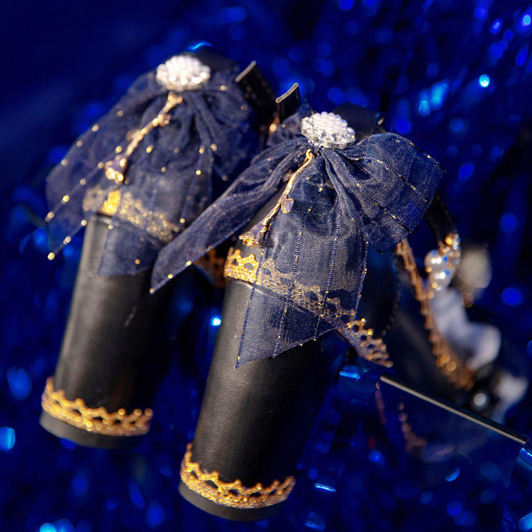 Bowknot Lace Sweet Lolita High Heels 6 Colors - Product - 16