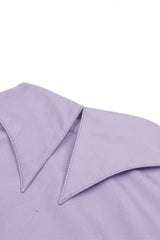 Purple Star Collar Long Puff Sleeves Women's Gothic Witch Blouse - Product - 15