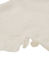 White V Collar Ruffled Long Trumpet Sleeves Women's Steampunk Blouse - Product - 18