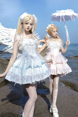 Wings Arrival Multi-layer Ruffle Bowknot Ballet Style Sweet Elegant Lolita Jsk Dress 3 Colors - Product - 3