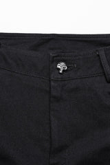 Black Triple-Layered Ruffle Lace-Up Mesh Women's Gothic Pants - Product - 6