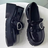 Heart Rhinestone Jirai Kei Elegant Lolita Platforms 3 Colors - Product - 3