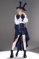 Blue Rabbit Theater Vertical Stripes Print Ouji Fashion Sweet Prince Cool Lolita Shorts - Product - 7