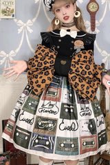 Brown Polka Dot Print Bowknot Shaped Sweet Lolita Backpack - Product - 8