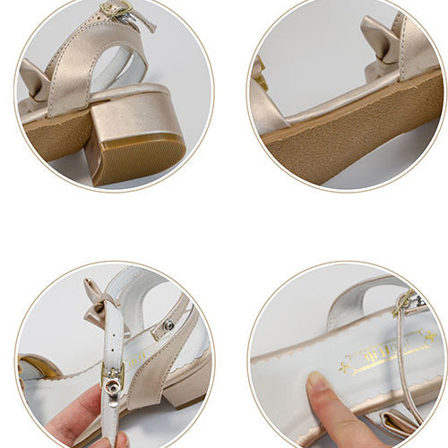 Elegant Lovely Bowknot Classic Lolita Sandals - Product - 6