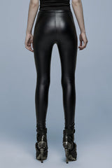 Black Hollow Rope Belt Decoration Lace-Up Mesh Women's Steampunk Leggings - Product - 3