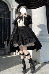 Black [Rich Girl] Long Sleeves Gothic Lolita Coat - Product - 9