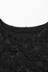 Black Long Sleeves Ripped Print Stitching Mens Gothic T-Shirt - Product - 7