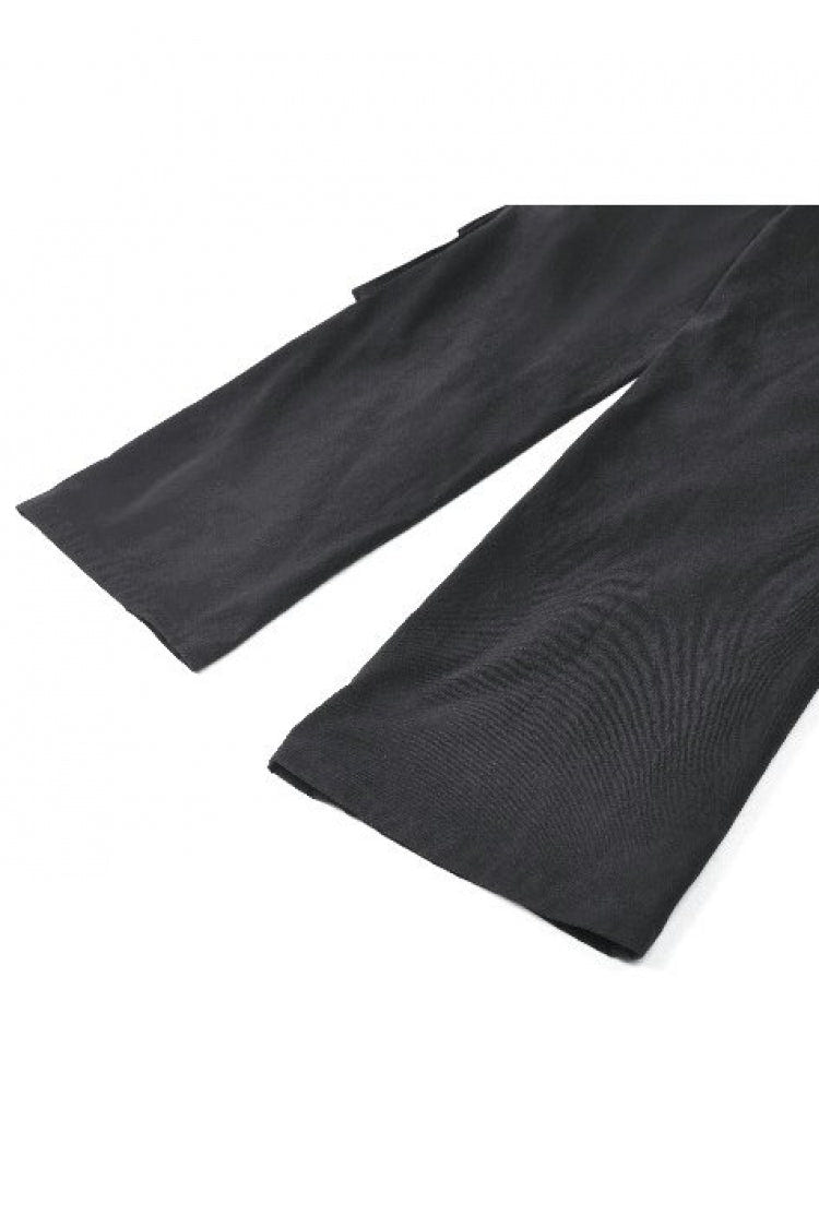 Black Women's Punk Big Pocket Cross Zippered Eyelet Cargo Pants - Product - 16