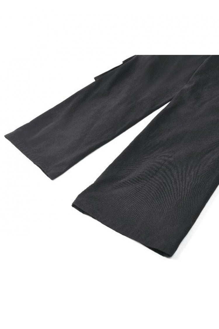 Black Women's Punk Big Pocket Cross Zippered Eyelet Cargo Pants - Product - 16