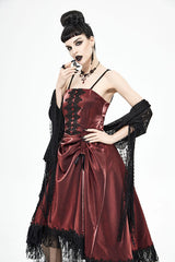 Red Gothic Tube Top Layered Womens Dress - Product - 6