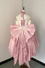 Gradient Pink Hanayome Hollow Bowknot Sweet Princess Lolita Dress - Product - 7