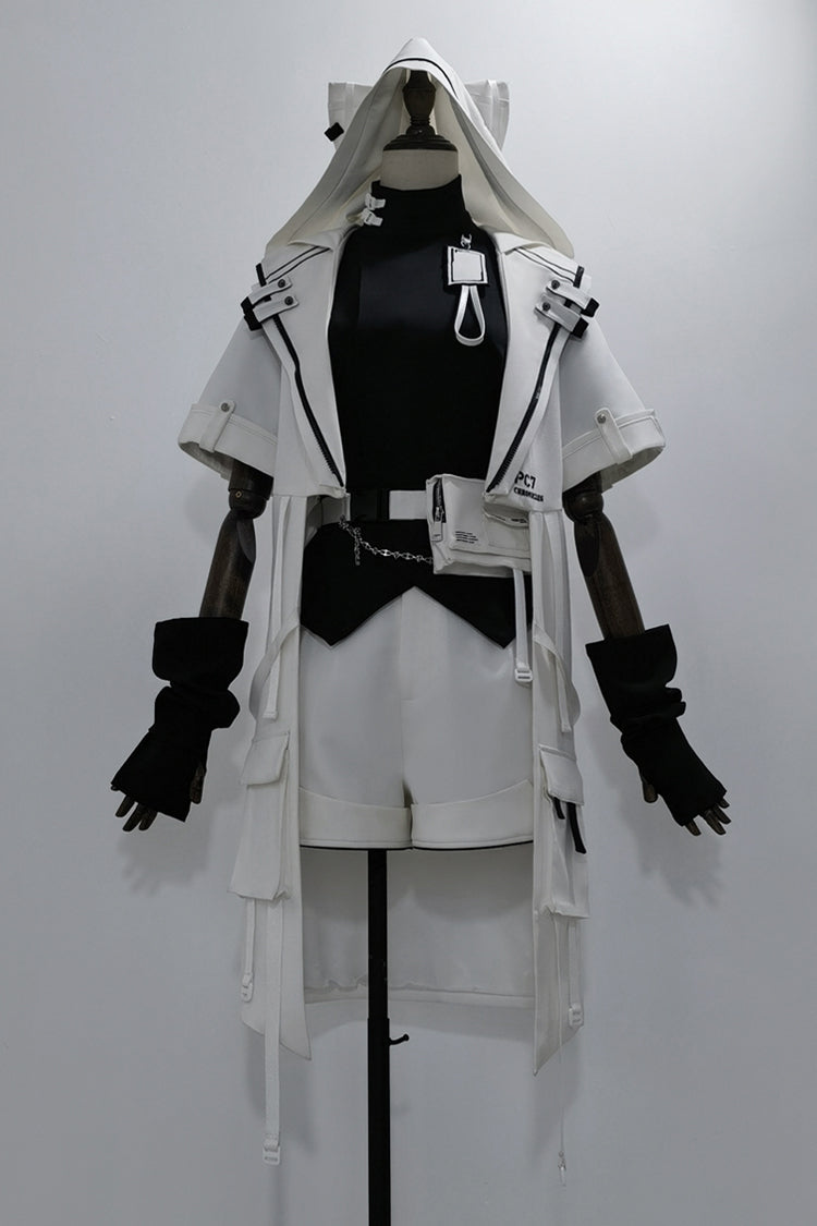 White Functional Style Ouji Fashion Prince Handsome Lolita Shorts - Product - 11