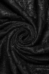 Black Round Collar Sleeveless Print Ripped Distressed Eyelet Men's Gothic Tank Top - Product - 8