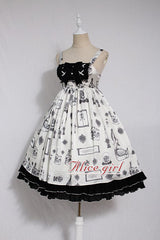 Christian Pious Duck Print Sleeveless Bowknot Sweet Lolita JSK Dress - Product - 2