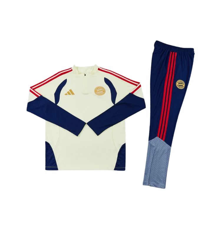 Bayern Munich 2026/2027 1/4 Zipper Tracksuit Cream 商品画像