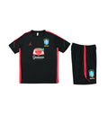 Brazil 2026 Short Sleeve/Shorts Tracksuit Black/Red