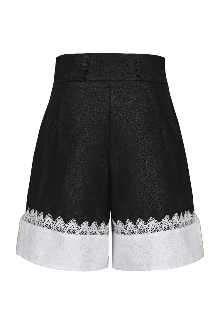 Black [The Secret of Fatima] Lace Ouji Vintage Prince Lolita Shorts - Product - 3